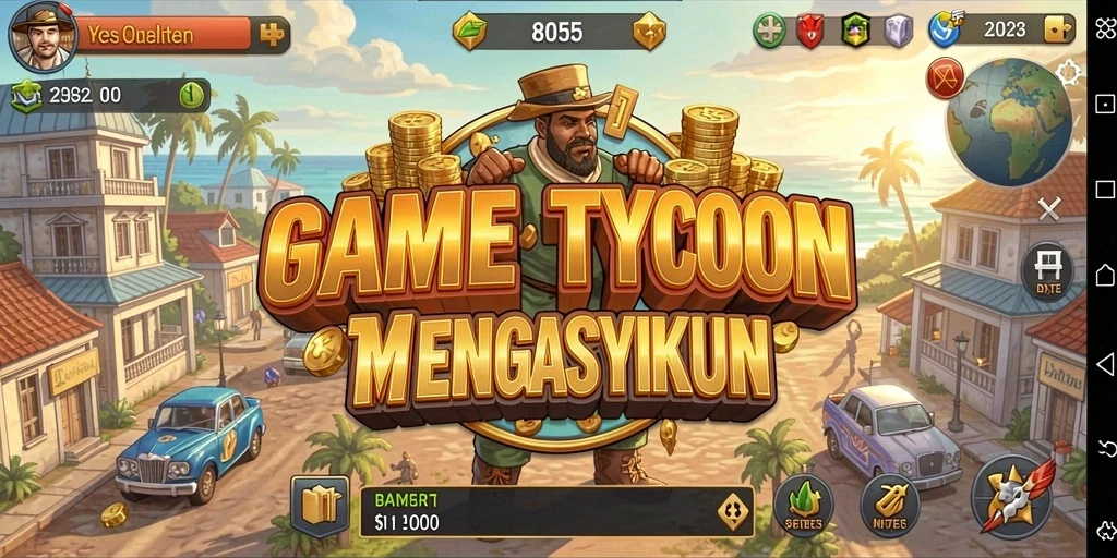 Screenshot gameplay 8055 menampilkan momen manajemen menarik dalam dunia Tycoon.