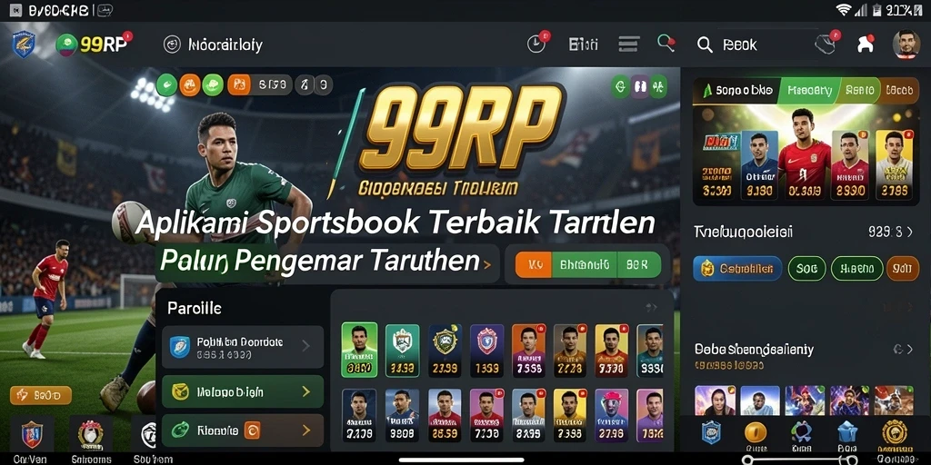Tampilan menarik dan interaktif dari game Sportsbook 99RP.