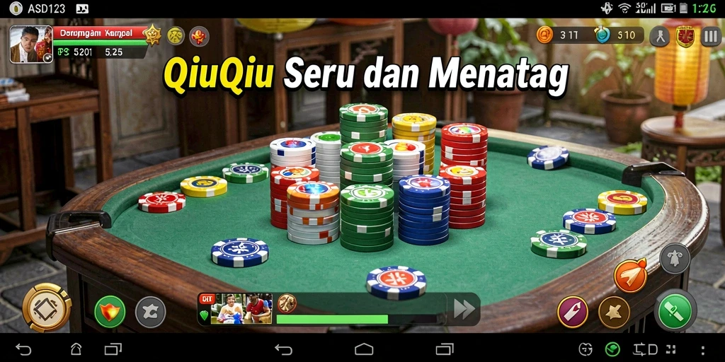 Tangkapan layar gameplay QiuQiu yang memikat.