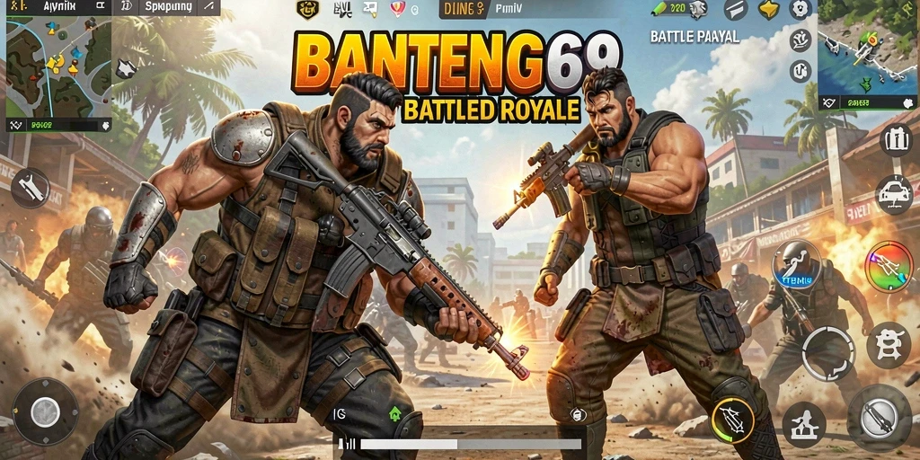 Gameplay mendebarkan dalam pertarungan Battle Royale
