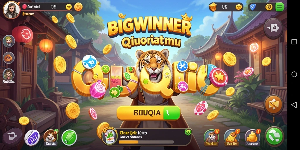 Screenshot gameplay QiuQiu dalam BIGWINNER.