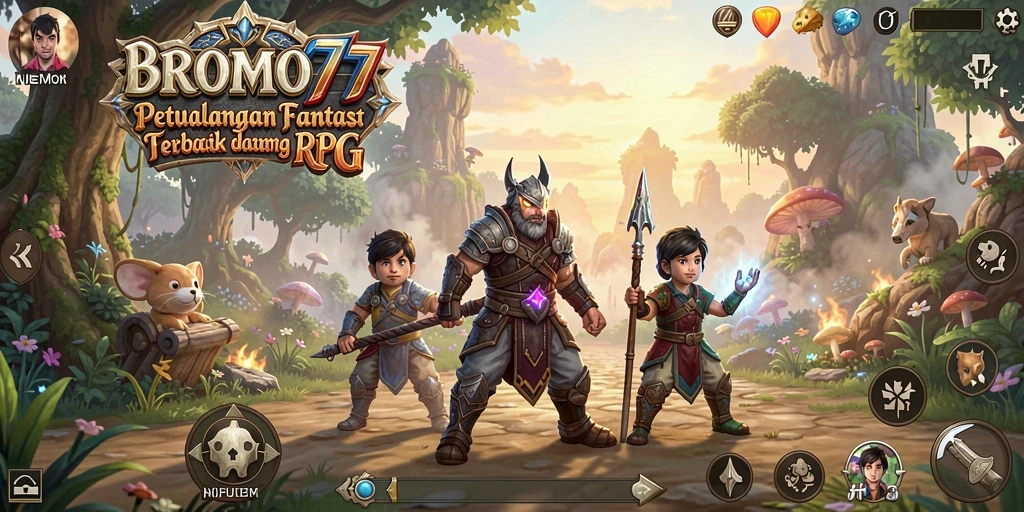 Tampilan gameplay seru dengan aksi penuh dalam BROMO77.