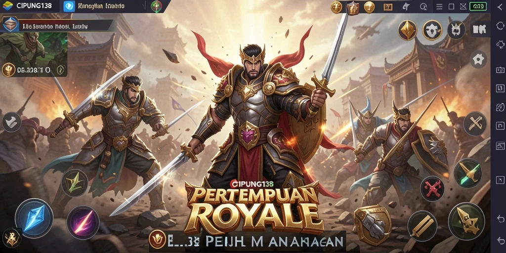 Tampilan gameplay menegangkan dalam pertempuran Battle Royale.