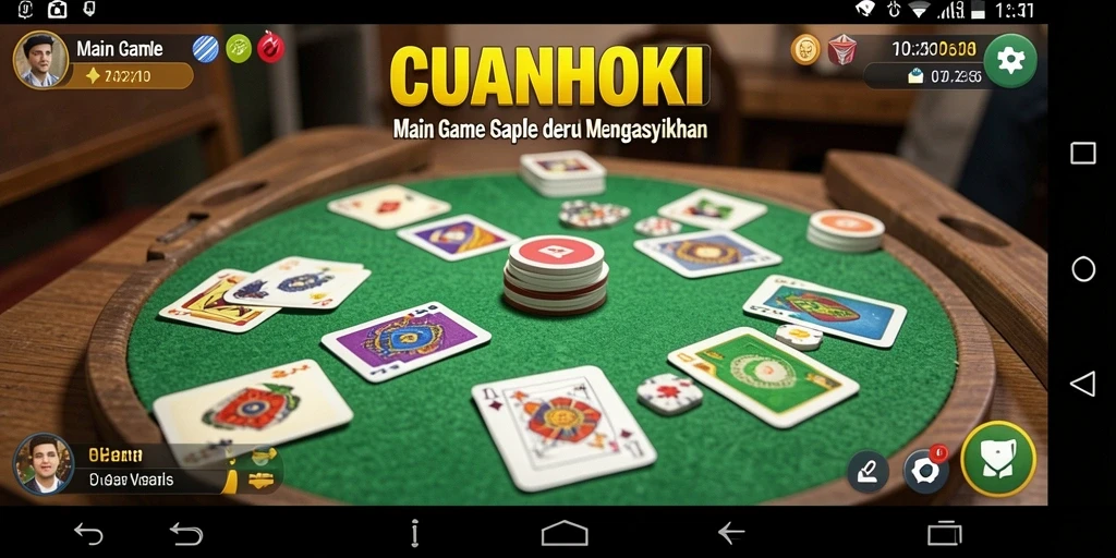 Screenshot gameplay CUANHOKI menampilkan momen seru bermain Gaple.