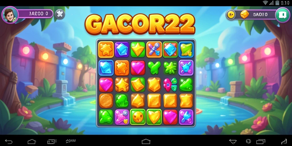 Gameplay seru GACOR22 dengan tantangan Match-3.