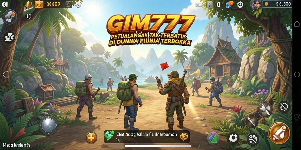 Screenshot GIM777 menampilkan petualangan mengeksplorasi dunia terbuka yang menakjubkan.