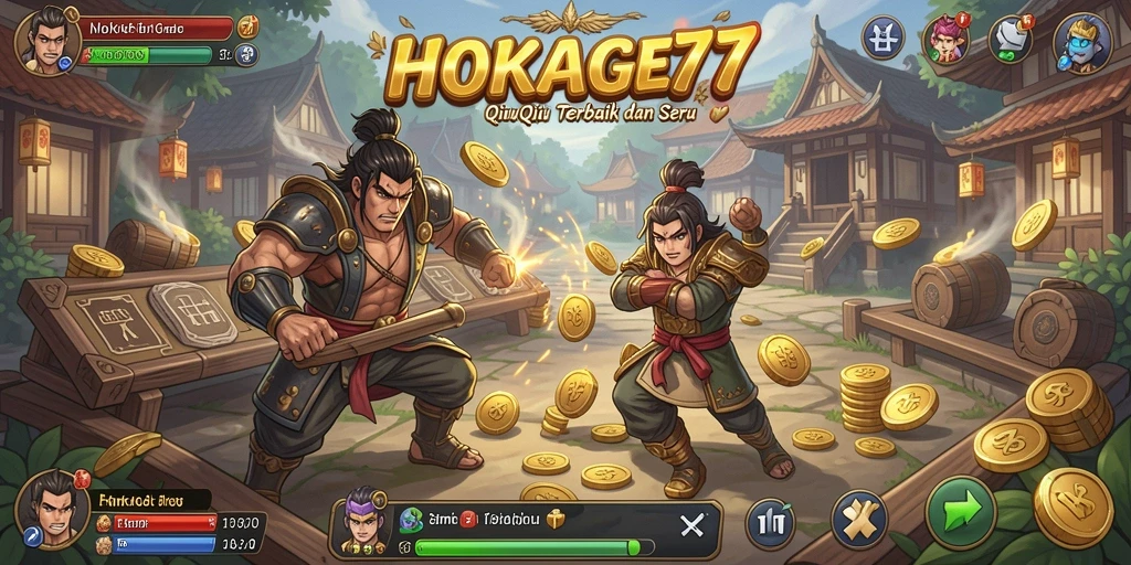 Screenshot gameplay QiuQiu HOKAGE77 yang menarik dan seru.