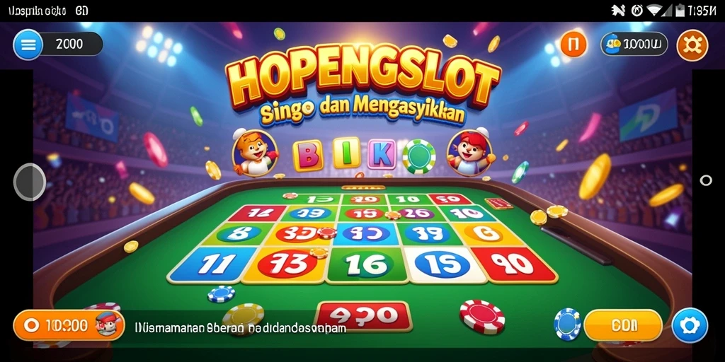 Tampilan gameplay seru HOPENGSLOT yang penuh warna dan menarik.