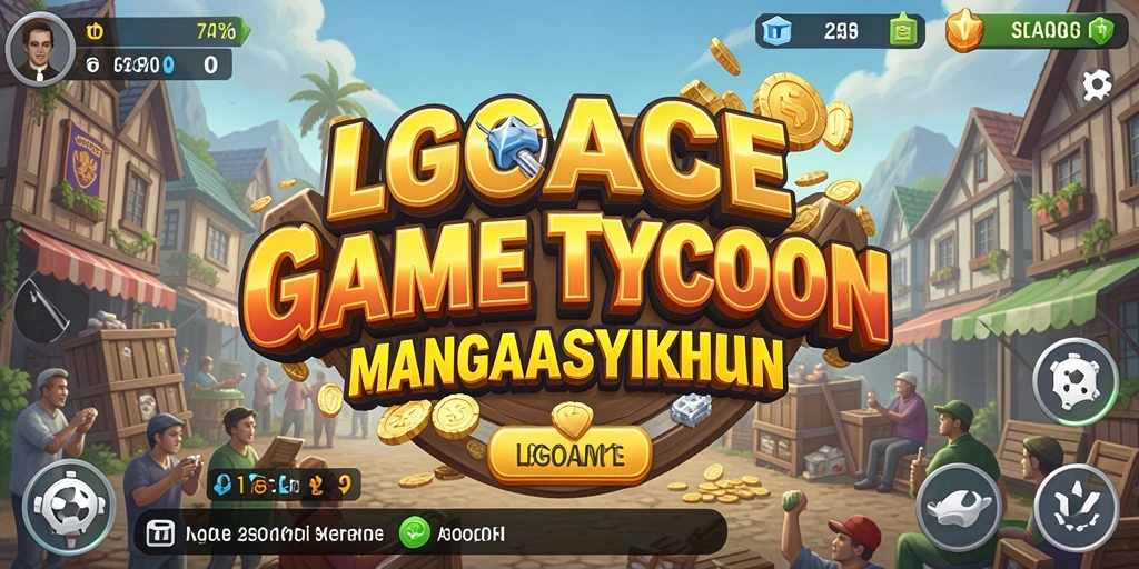 Tampilan gameplay seru LGOACE dalam mengelola bisnis Tycoon.