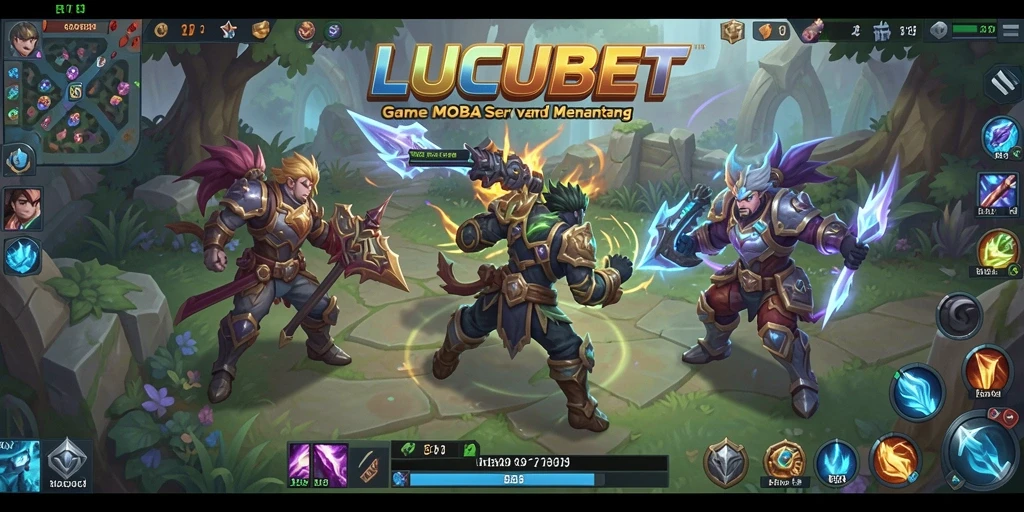 Tampilan seru dari gameplay LUCUBET saat pertempuran intens.
