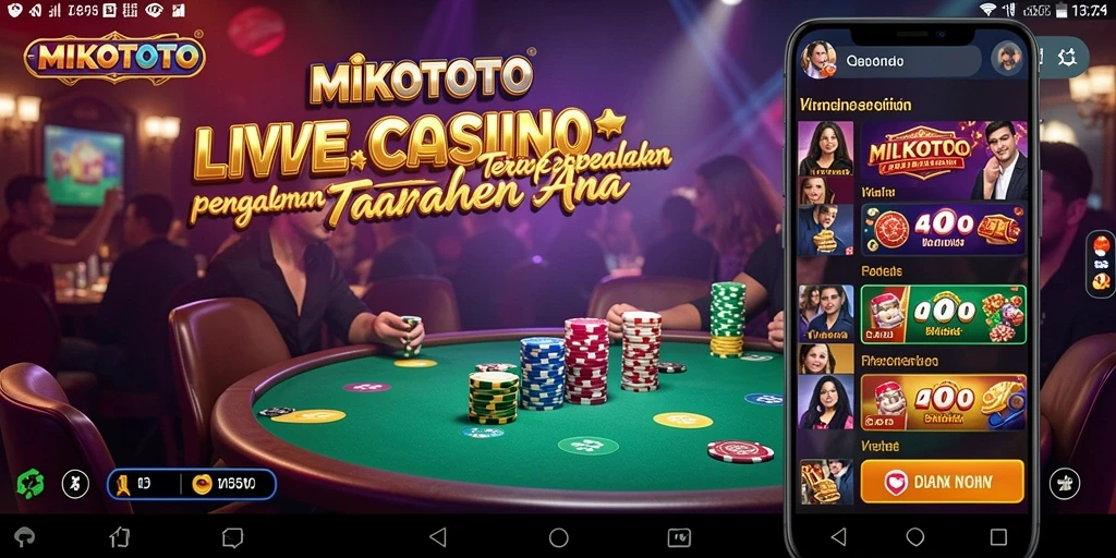 Tampilan screenshot MIKOTOTO menampilkan dealer langsung dan permainan yang menarik.