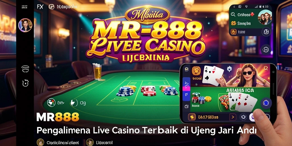 Tampilan screenshot MR888 menunjukkan dealer langsung dalam aksi di meja permainan.
