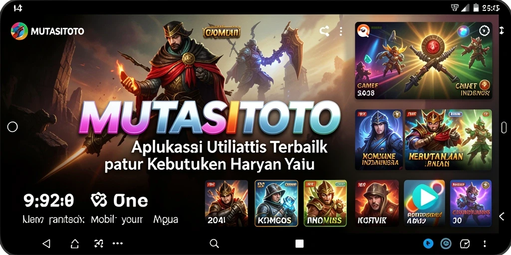 Tampilan utama MUTASITOTO dengan fitur pengelolaan utilitas yang lengkap.
