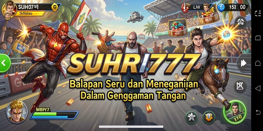 Screenshot gameplay <strong>SUHU777</strong> menampilkan aksi balapan yang mendebarkan.