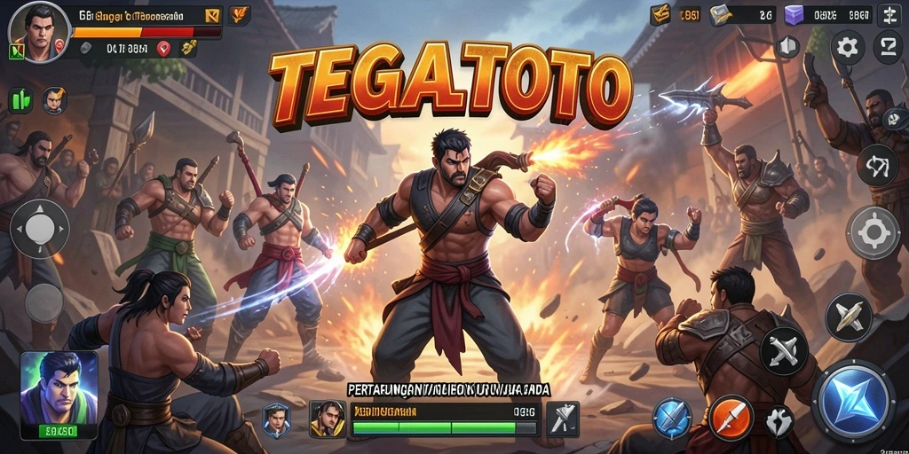 Screenshot gameplay TEGALTOTO menampilkan karakter dalam pertarungan mendebarkan.