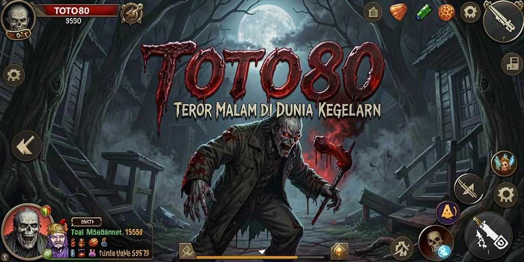 Screenshot utama TOTO80 menampilkan momen menegangkan dalam gameplay horor.